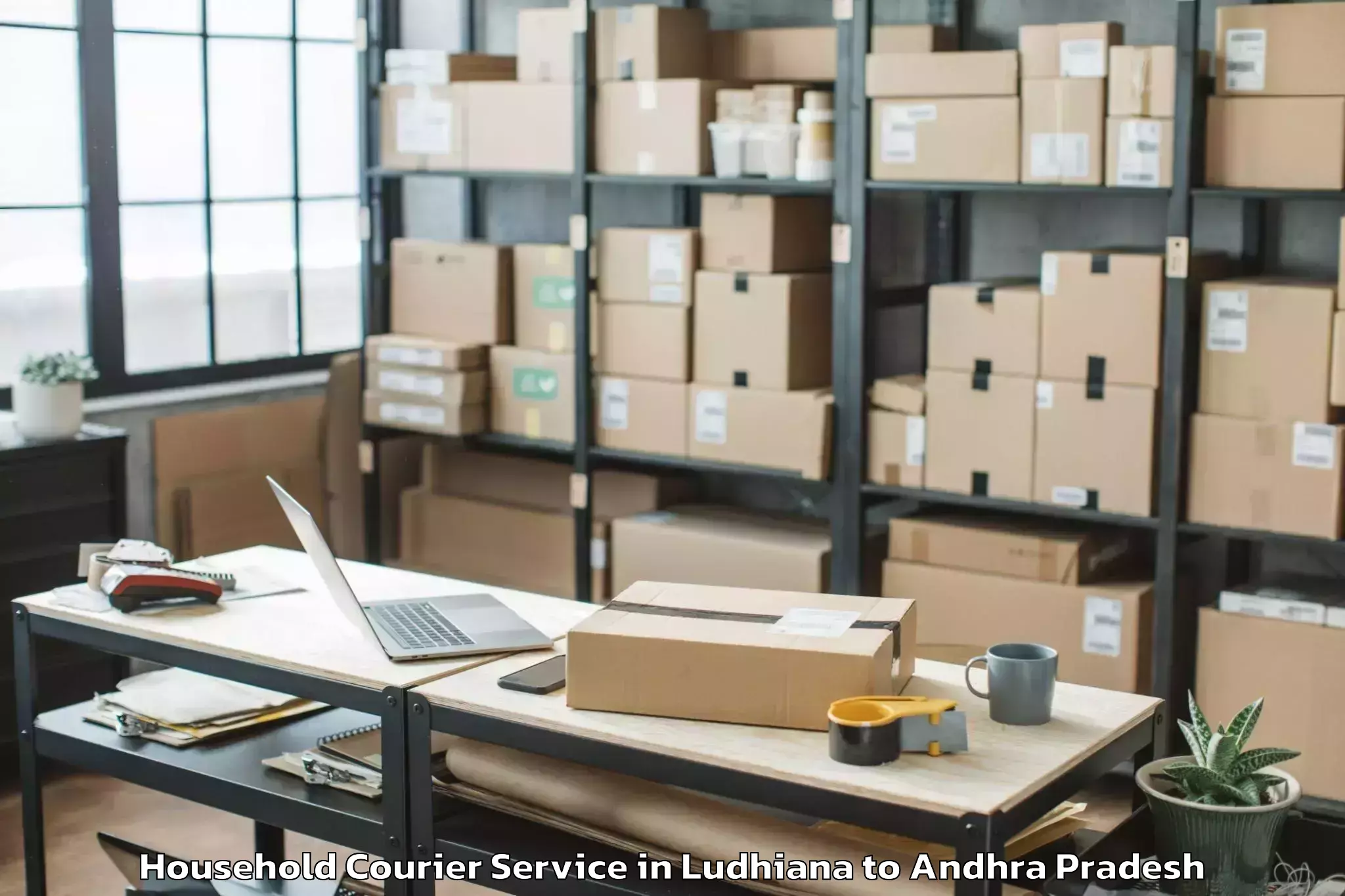 Get Ludhiana to Pedakakani Household Courier